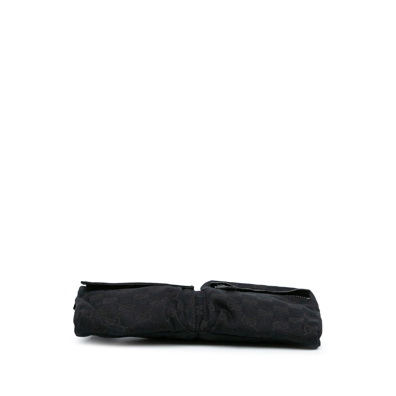 Gucci GG Canvas Double Pocket Belt Bag Black