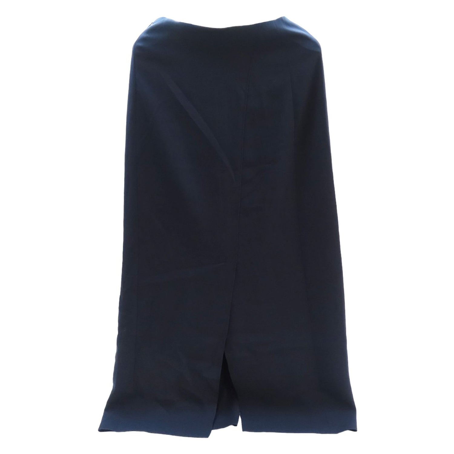 Chanel Long Skirt Polyester Deep Blue 34