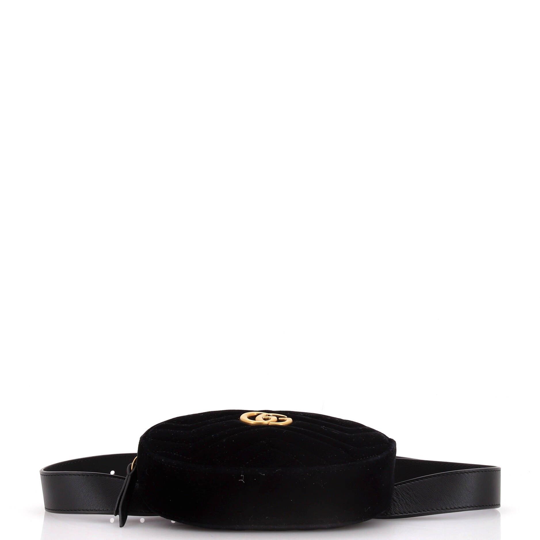 Gucci GG Marmont Belt Bag Matelasse Velvet