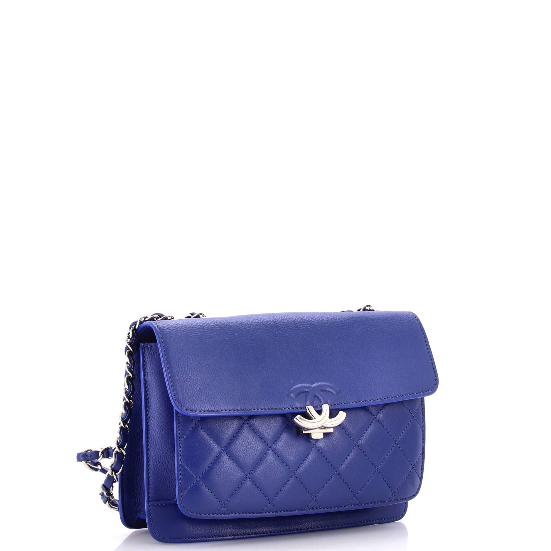 Chanel CC Box Flap Bag Quilted Calfskin Small