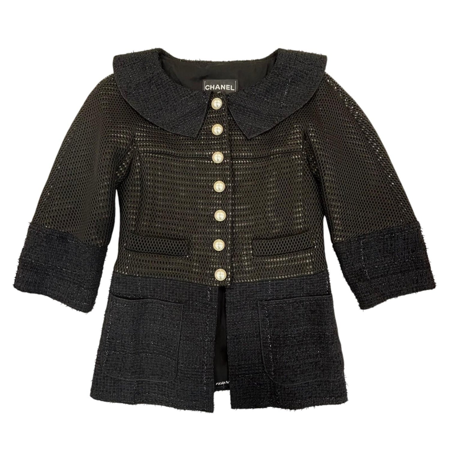 Chanel Jacket Skirt Setup P 45896w 05279 Nylon Black 34 Cc Coco