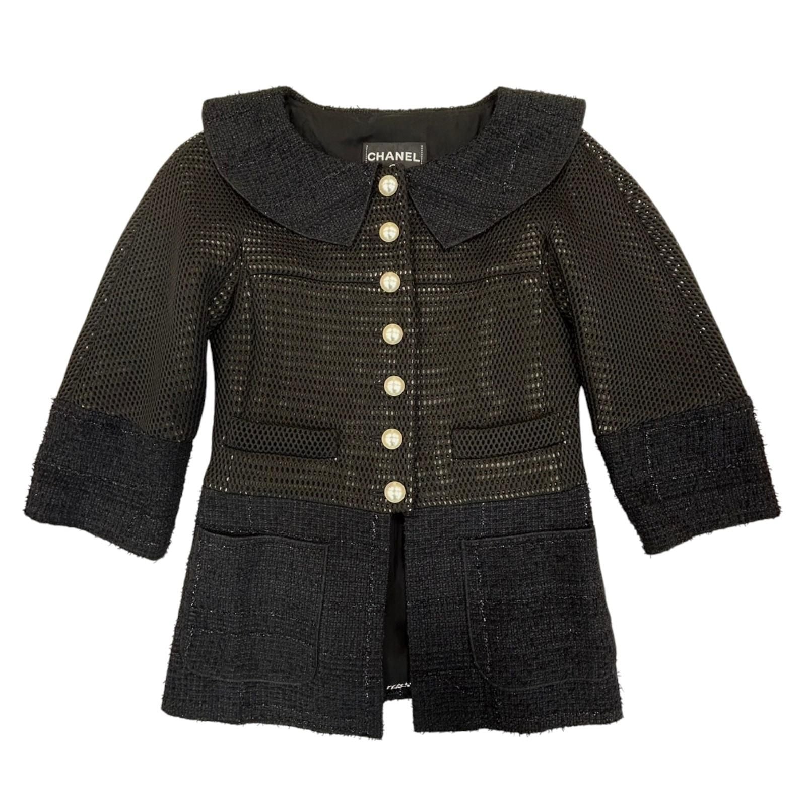 Chanel Jacket Skirt Setup P 45896w 05279 Nylon Black 34 Cc Coco