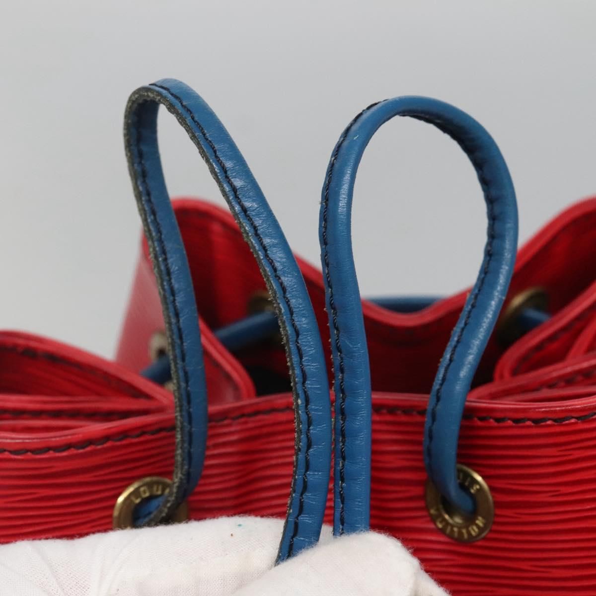 Louis Vuitton Epi Noe Shoulder Bag Bicolor Red Blue M 44084 Lv Auth