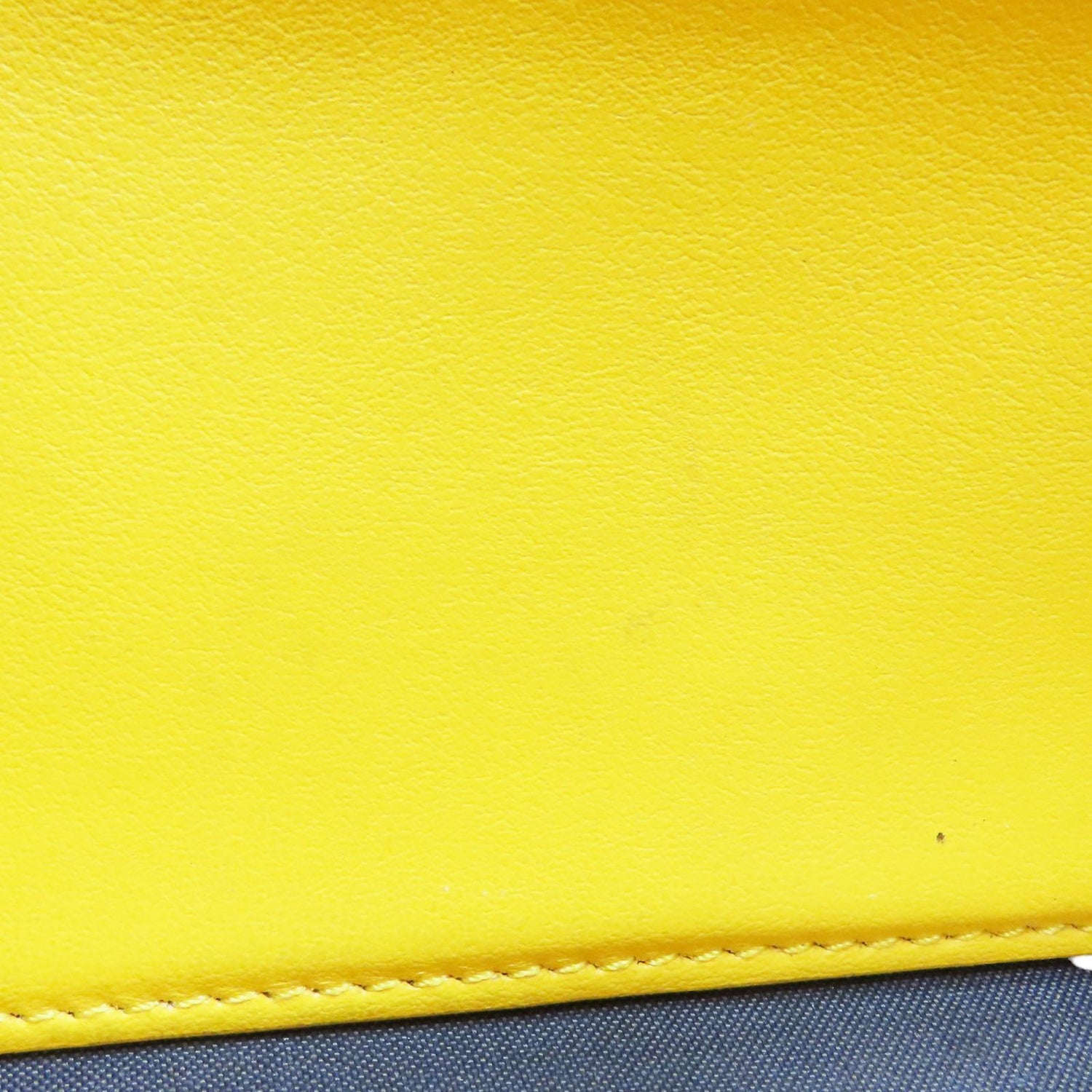 Fendi Logo Long Wallet Calfskin Yellow