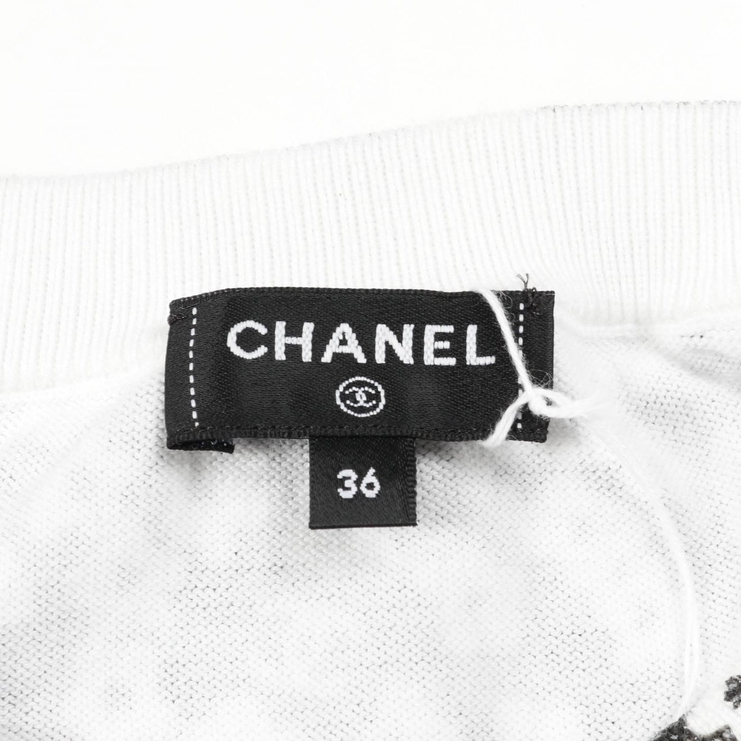 Chanel Gray White Coco Mark T-shirt Cotton P 77924