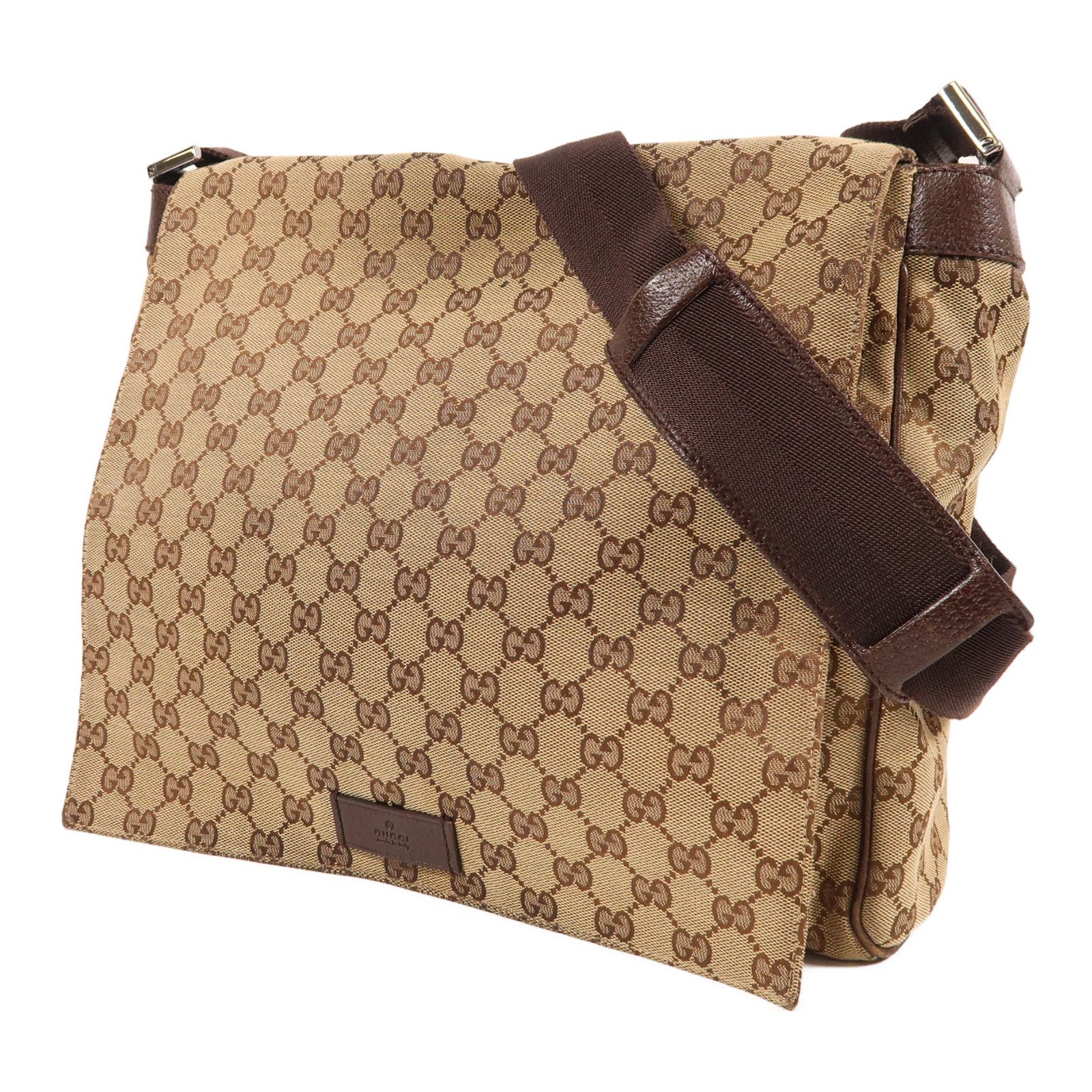 Gucci Canvas Shoulder Bag Brown Canvas 145861