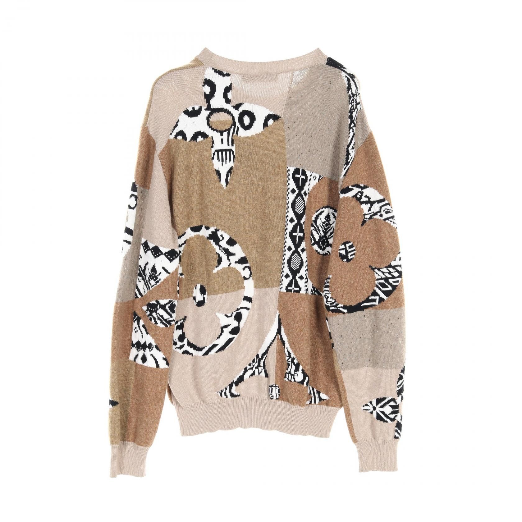 Louis Vuitton Fair Isle Patchwork Beige Multicolor Knit