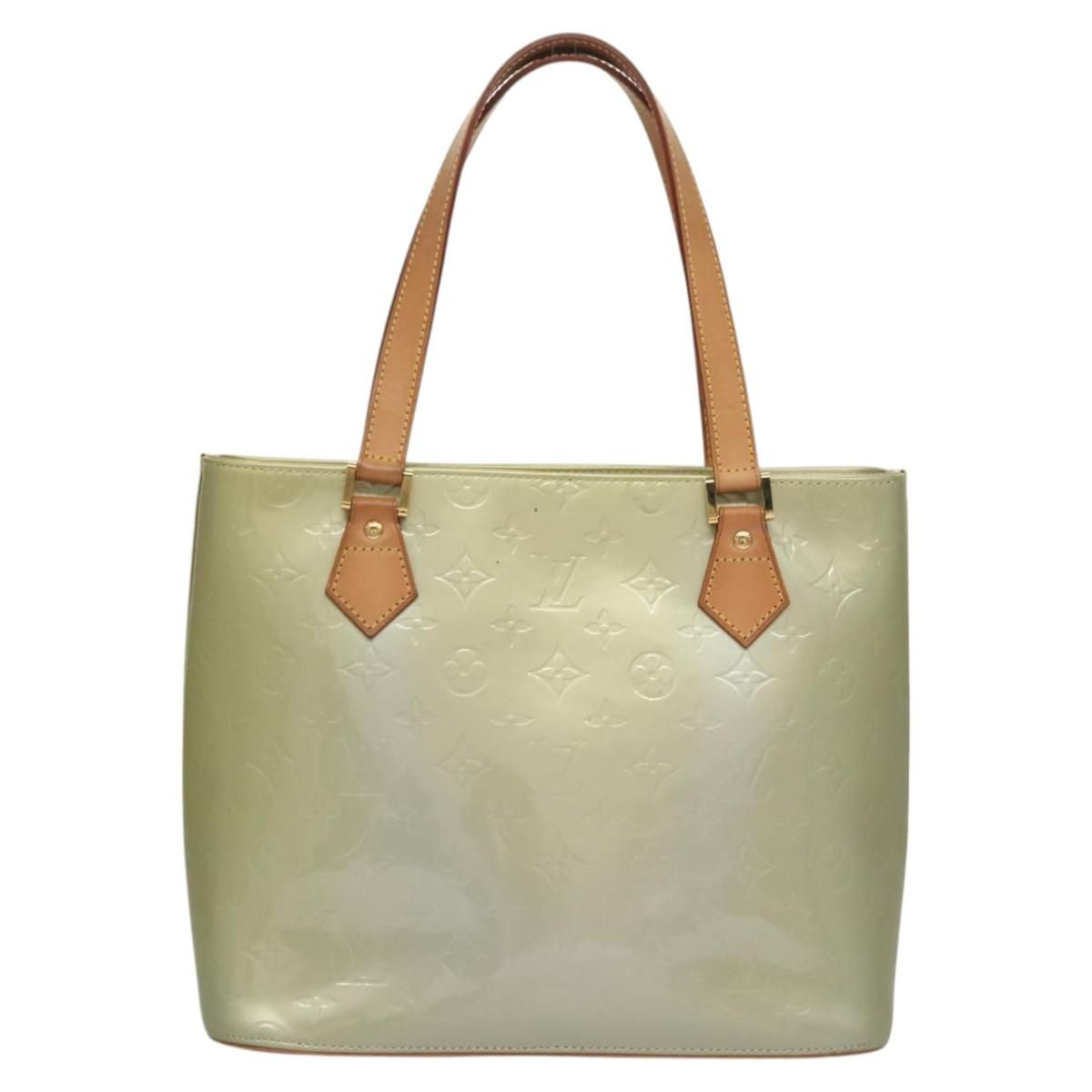 Louis Vuitton Vernis Houston Hand Bag Gris M 91053 Lv Auth
