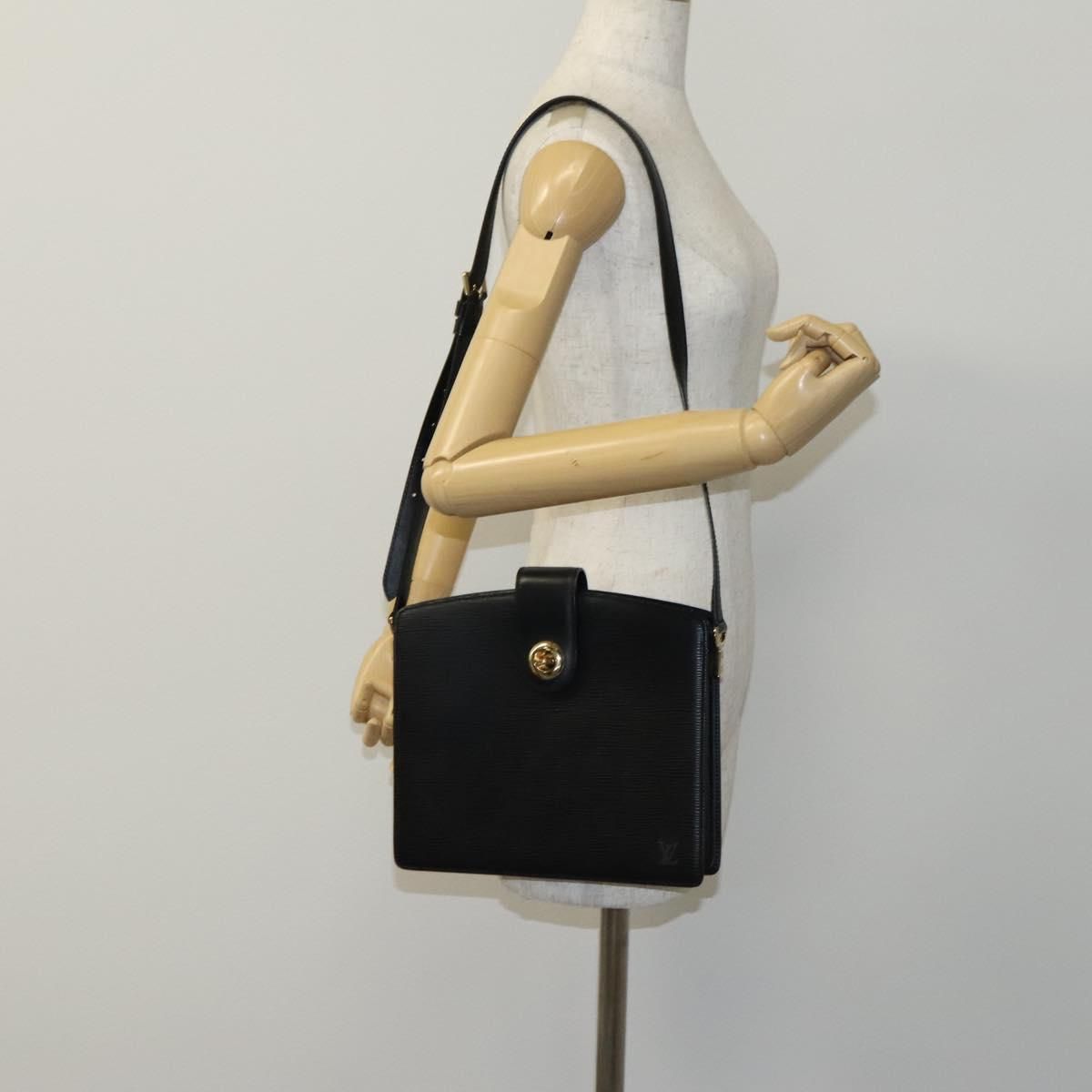 Louis Vuitton Epi Capuchin Shoulder Bag Black M 52342 Lv Auth
