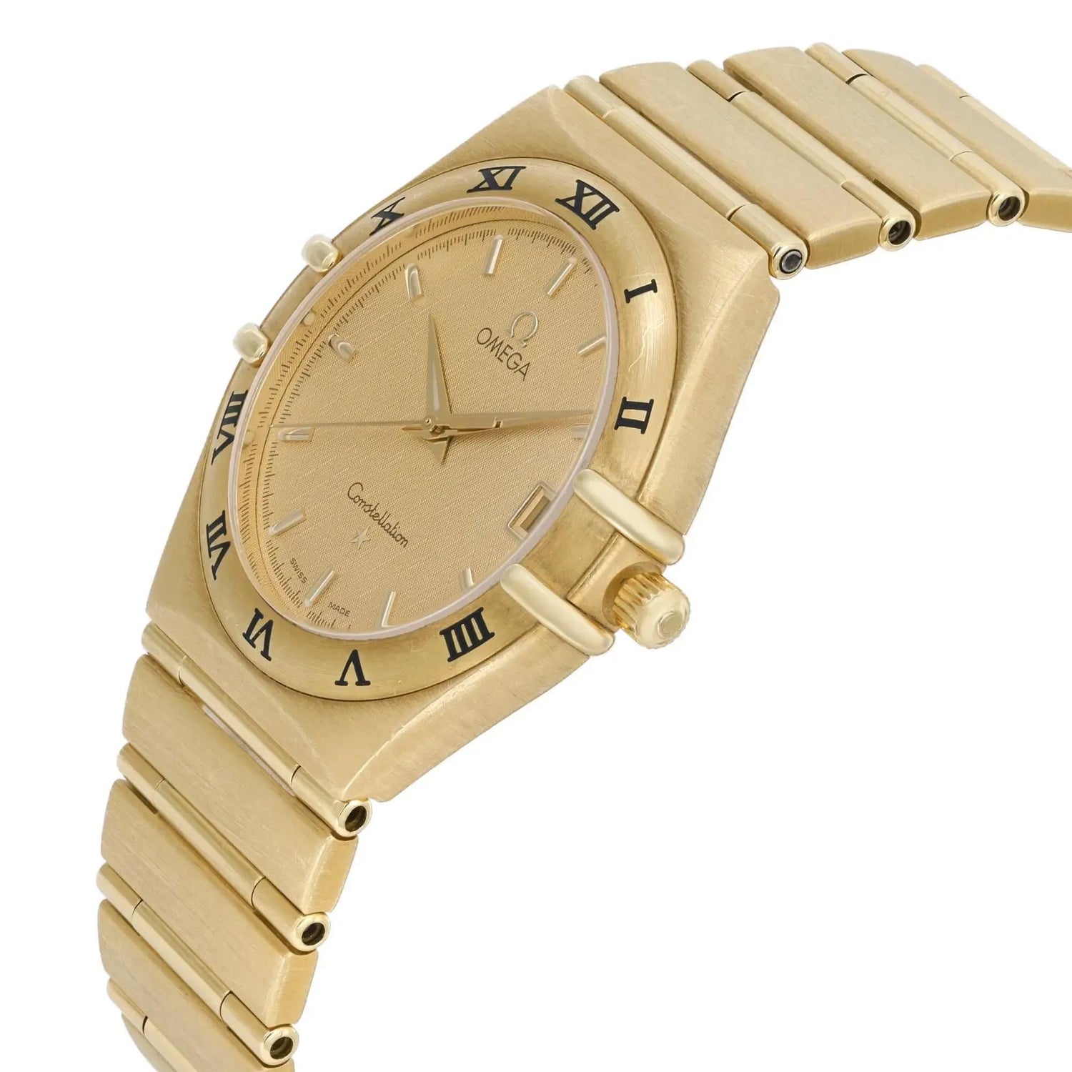 Omega Constellation 18K Yellow Gold Champagne Dial Unisex Watch 1112.10.00