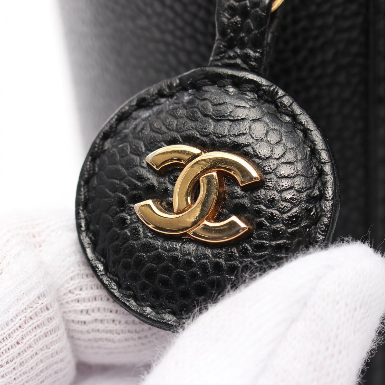 Chanel Coco Mark Handbag A 01998 Calfskin Grained CalfskinBlack