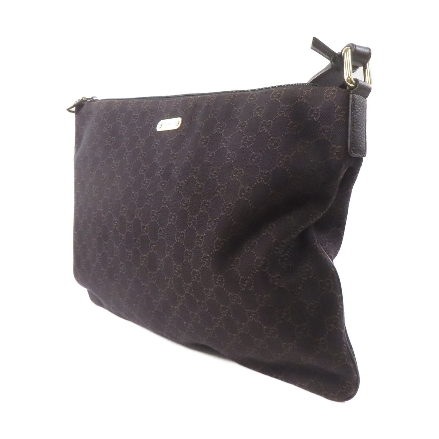 Gucci Canvas Shoulder Bag Brown Gg Canvas 190628