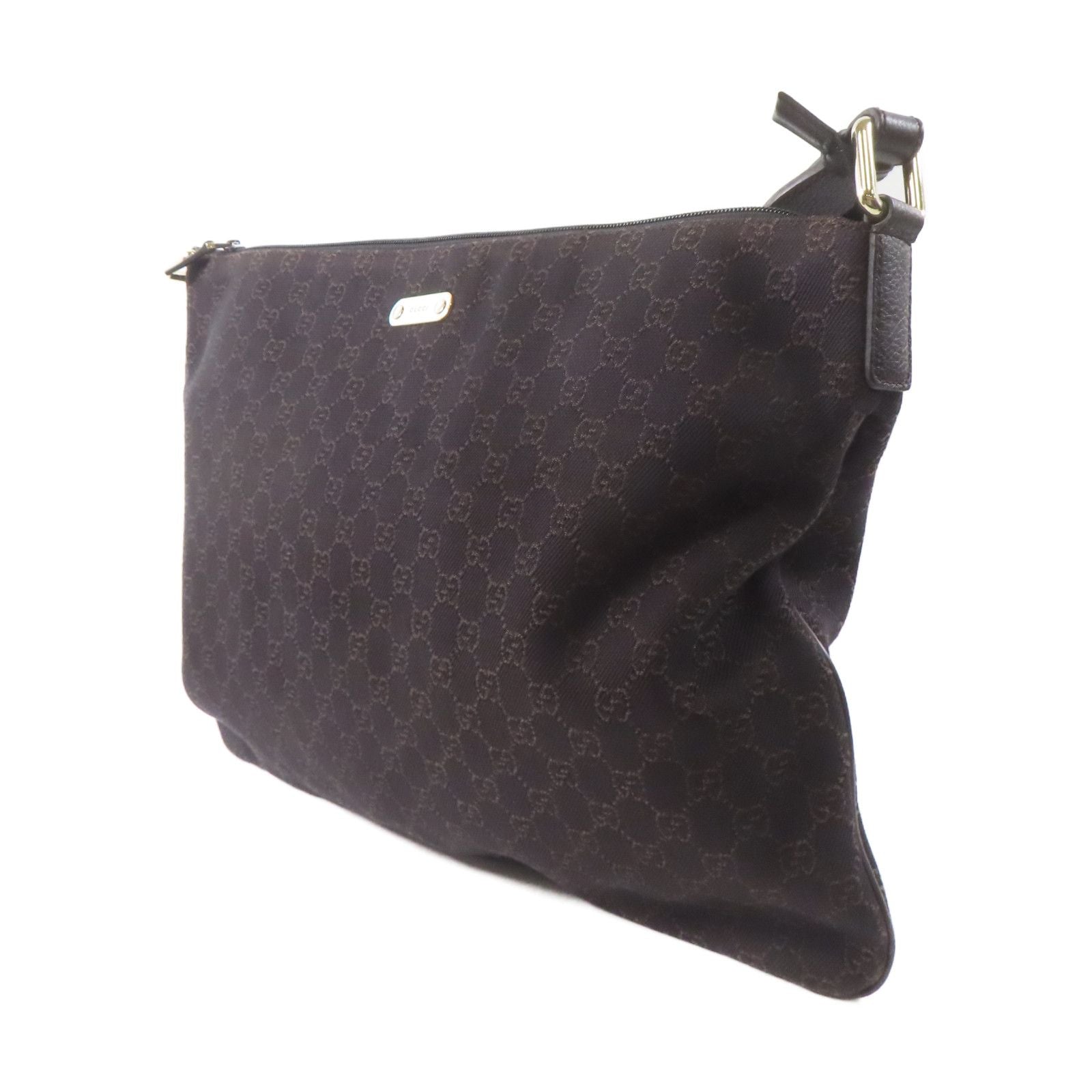 Gucci Canvas Shoulder Bag Brown Gg Canvas 190628