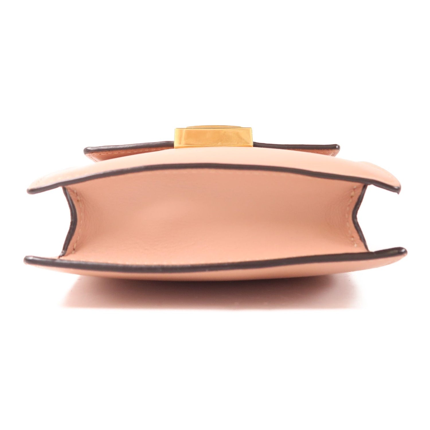Fendi Cowhide Leather Phone Bag Golden Crosshair Shoulder Back Bag Pink Calfskin (cowhide) 8m 0436