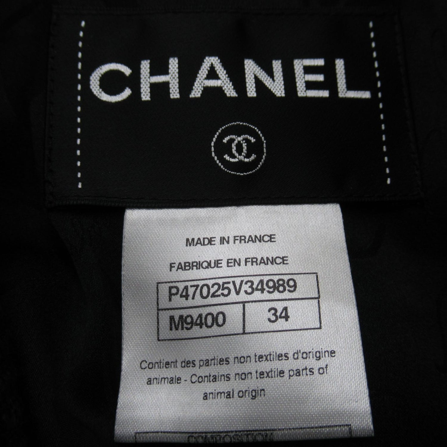 Chanel Black Acrylic Windbreaker Coat P 47025v 34989