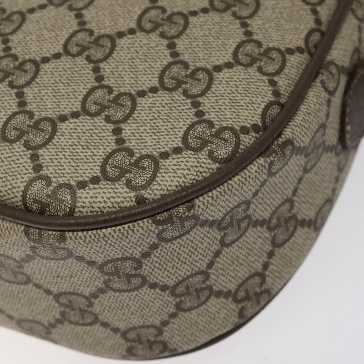 Gucci Gg Supreme Web Sherry Line Clutch Bag Pvc Beige Gold 89 01 034 Auth