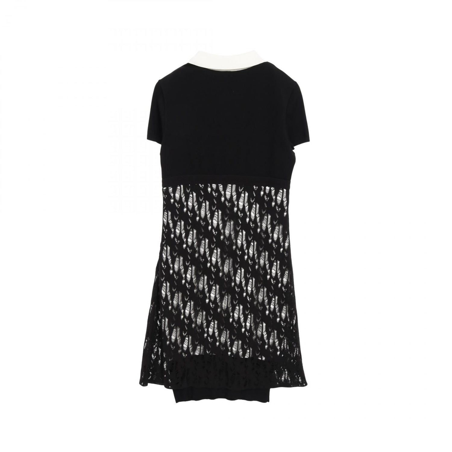 Chanel Black White Coco Mark Button Dress Cotton Rayon P 43423k 04436
