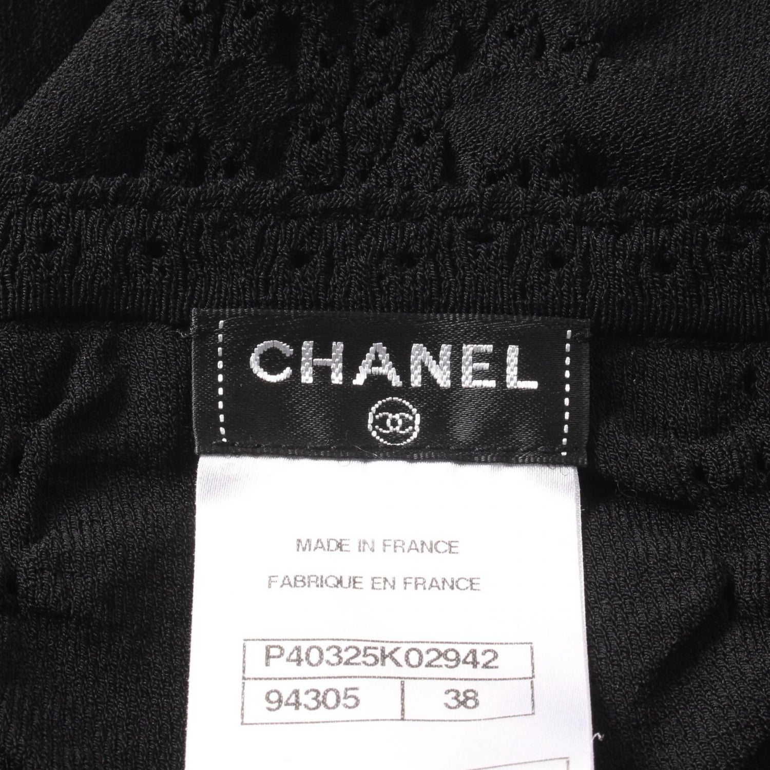 Chanel Black Dress Rayon P 40325k 02942