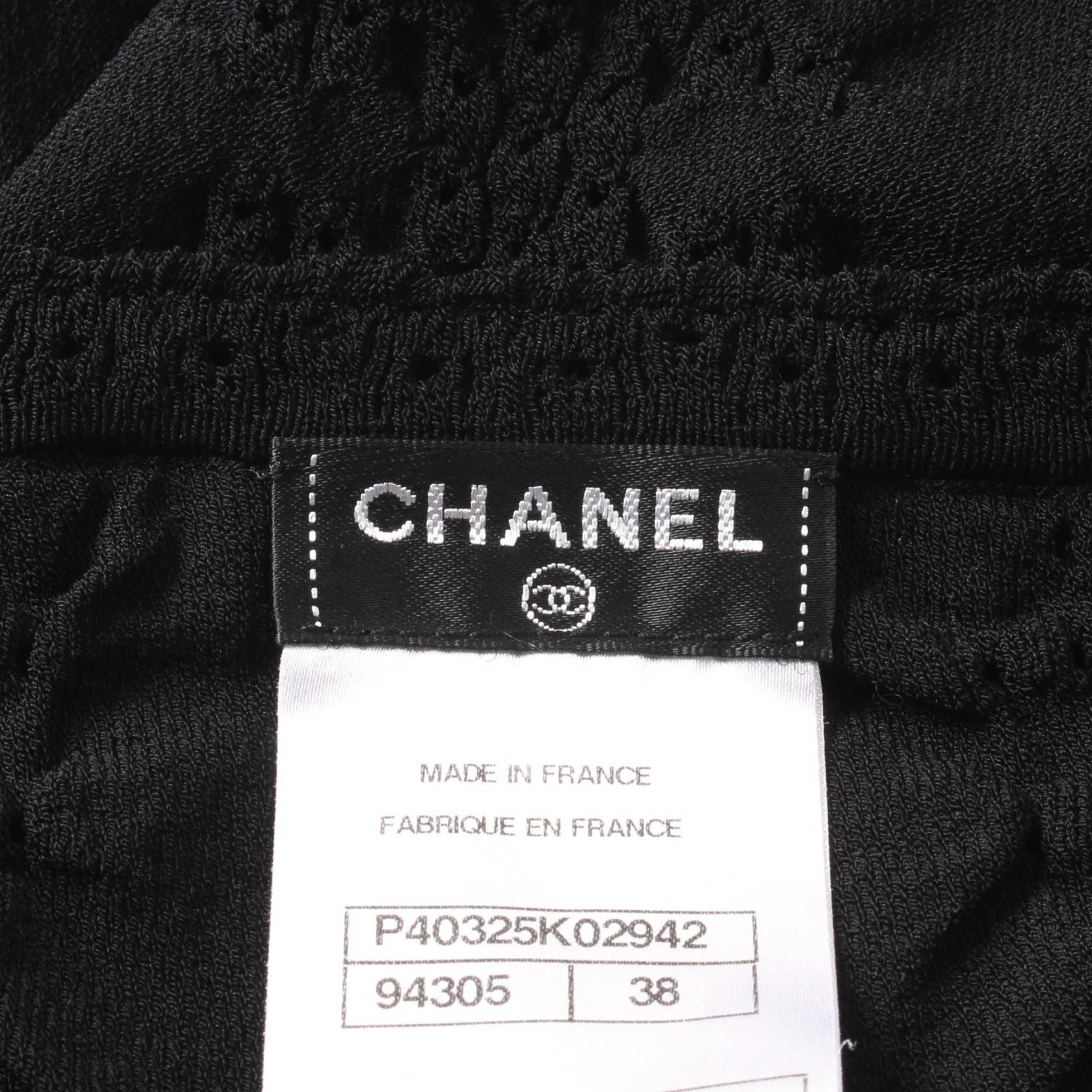 Chanel Black Dress Rayon P 40325k 02942