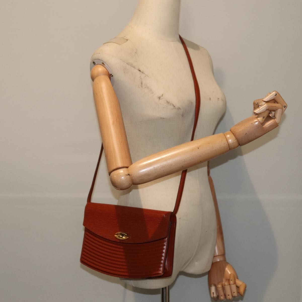 Louis Vuitton Epi Prebourg Shoulder Bag Brown M 52563 Lv Auth
