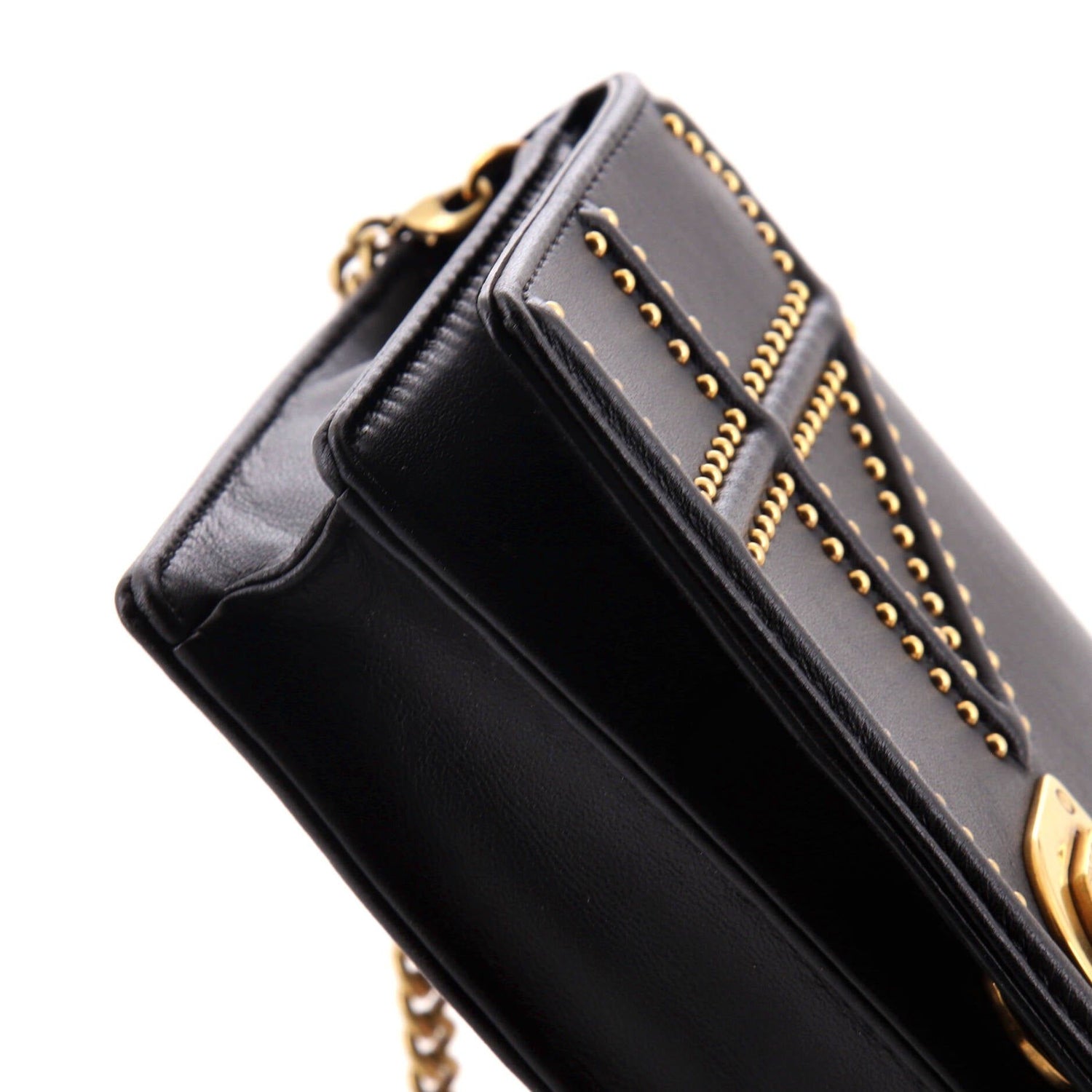 Christian Dior Diorama Wallet On Chain Studded Leather