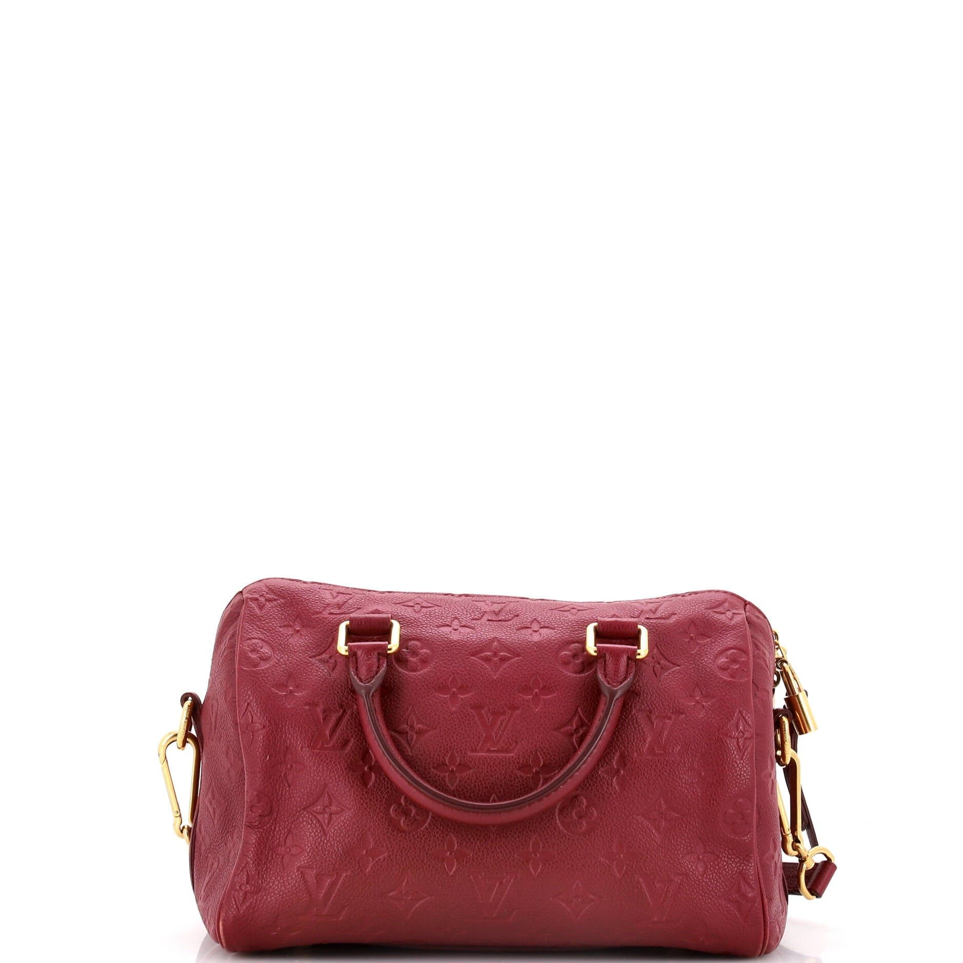 Louis Vuitton Speedy Bandouliere Bag Monogram Empreinte Leather 25