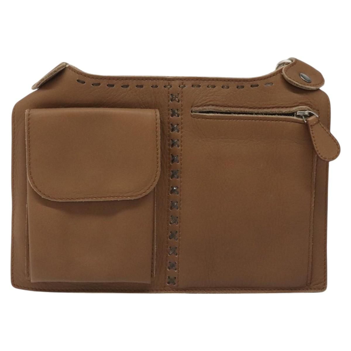 Bottega Veneta Waist Bag Leather Brown Auth