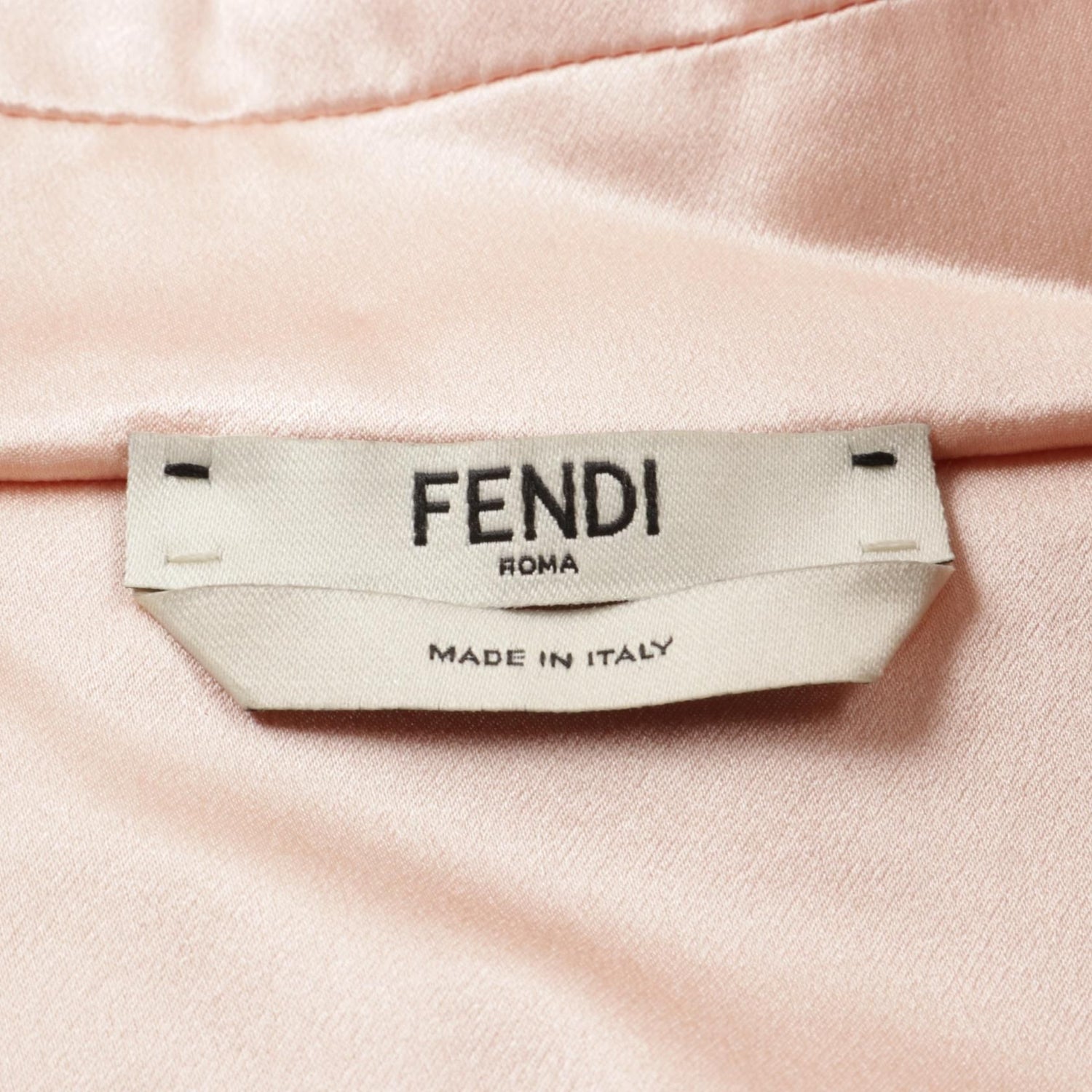 Fendi Blouse Pink Silk Fs 7350