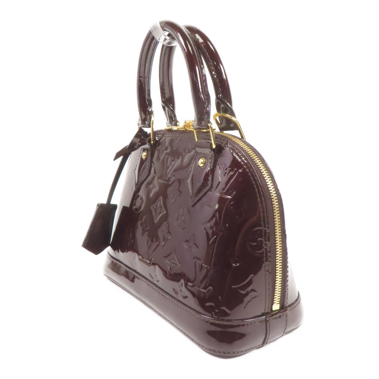 Louis Vuitton Vernis Alma Bb Handmade Shoulder Bag Red Amarante 2way Shoulder Bag M 91678