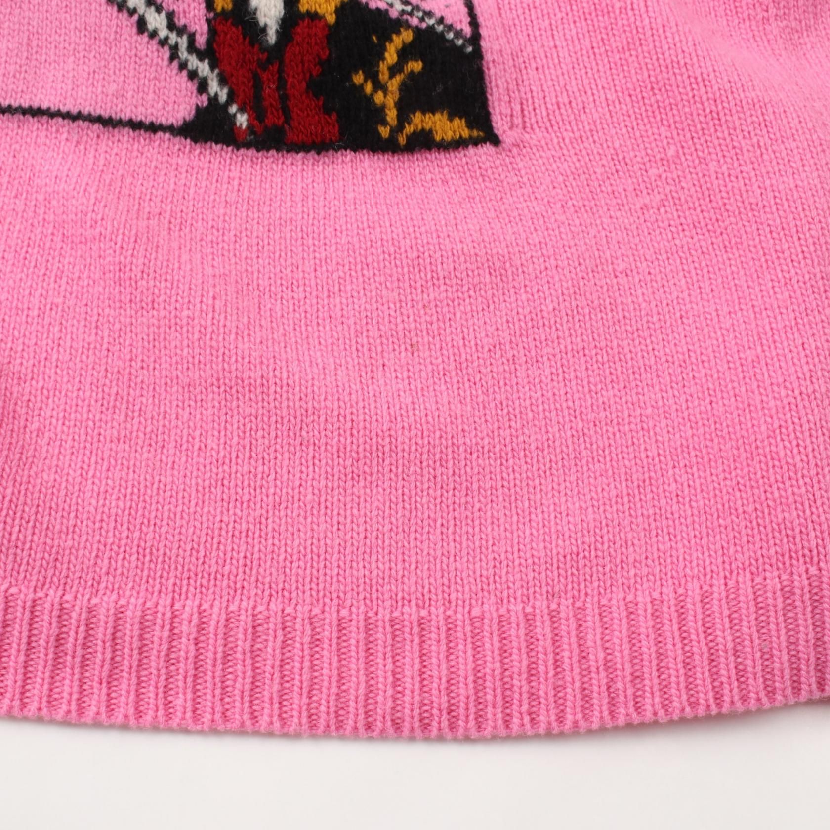Gucci Disney Donald Duck Knitwear Sweater S 652620 Wool Pink