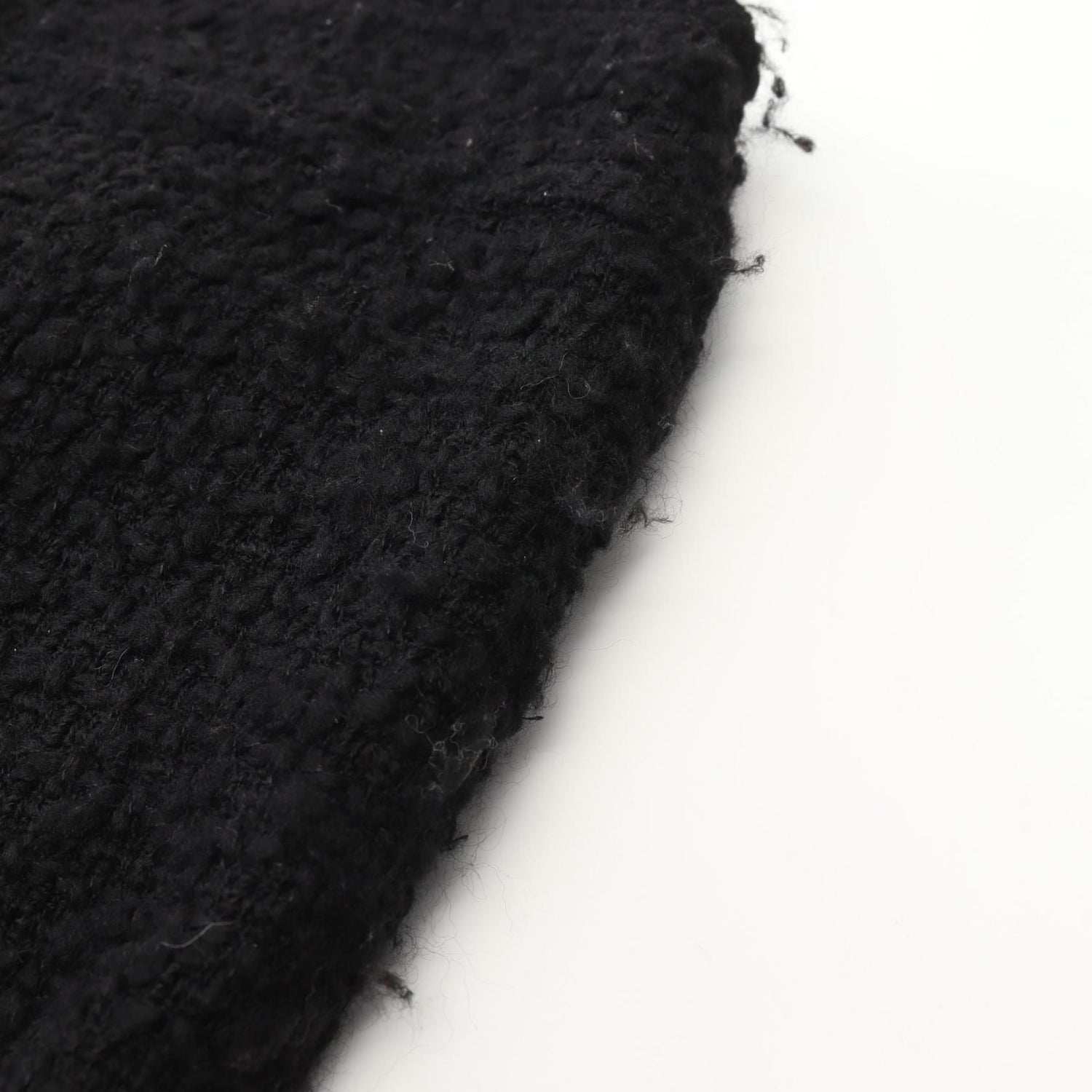 Chanel Black Coco Mark Button Tweed Skirt Wool Acrylic/nylon P 46660v 28631
