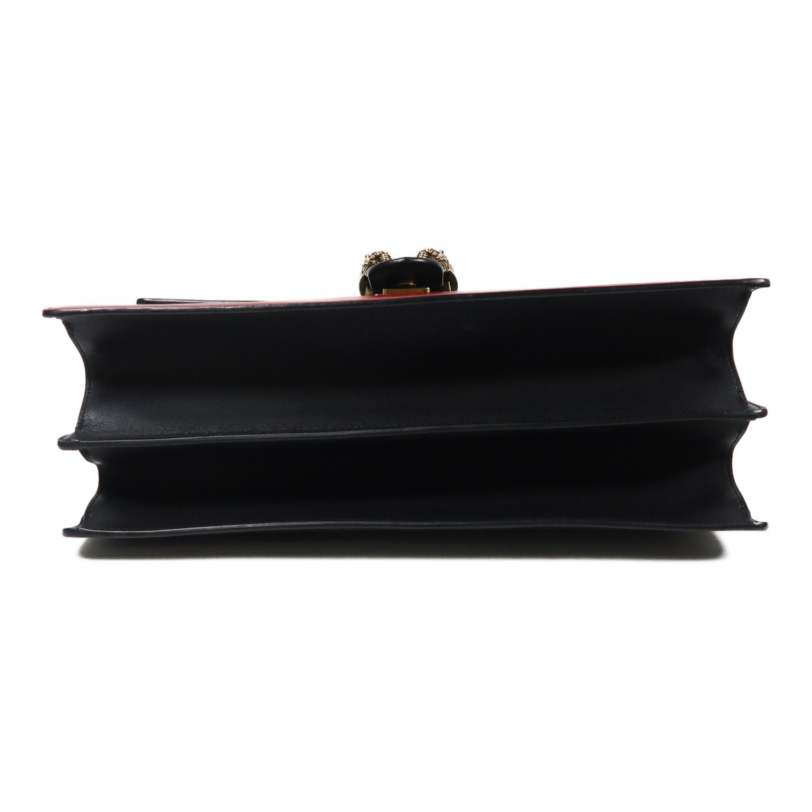 Gucci Cowhide Leather 2Way Shoulder Hand-turned Shoulder Bag Black/red/green 2way Shoulder Bag Black Red Black Green Re