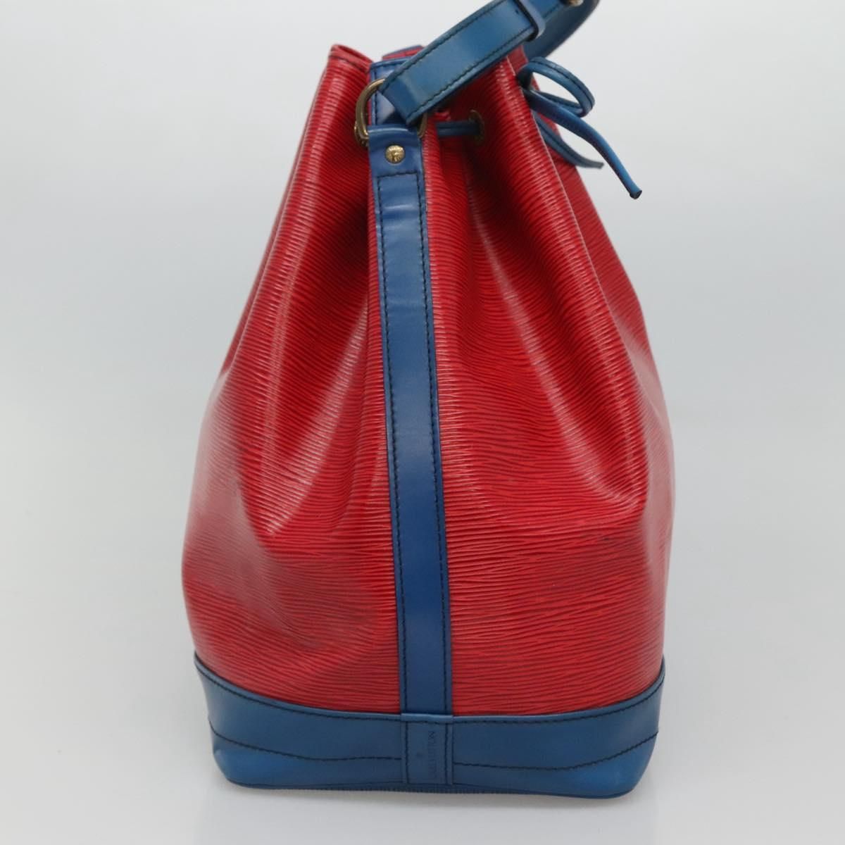 Louis Vuitton Epi Noe Shoulder Bag Bicolor Red Blue M 44084 Lv Auth