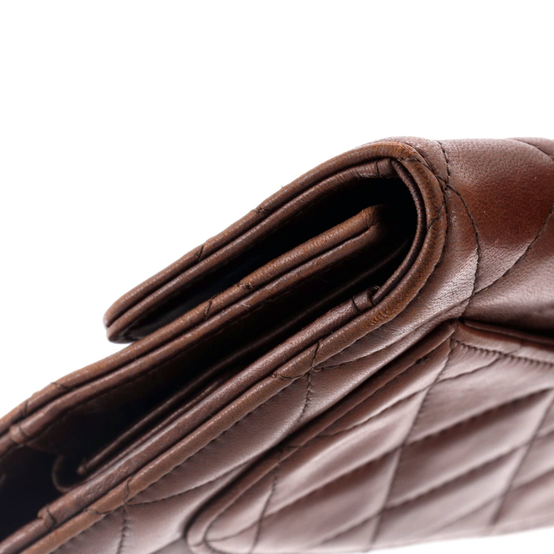 Chanel Trifold Classic Flap Wallet Quilted Lambskin