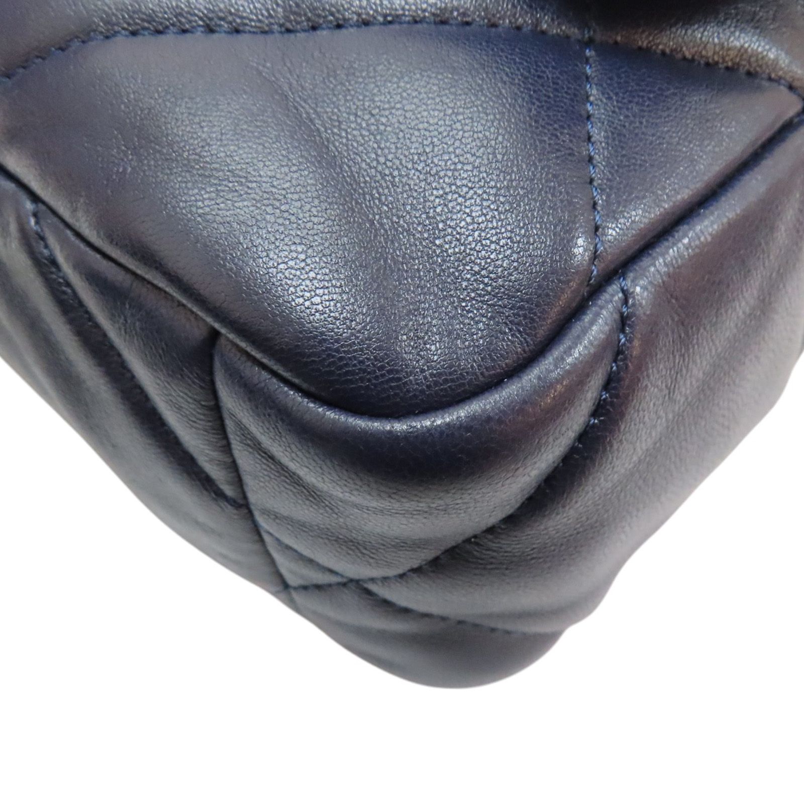 Chanel Matelasse 19 Chain Shoulder Bag Lambskin Blue As 1160