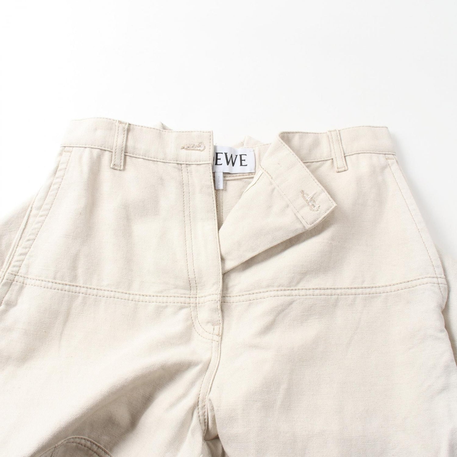 Loewe Pants Beige Cotton Fabric S 359331xdk