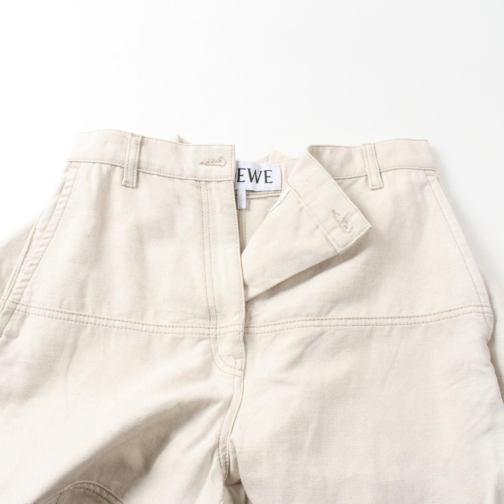 Loewe Pants Beige Cotton Fabric S 359331xdk