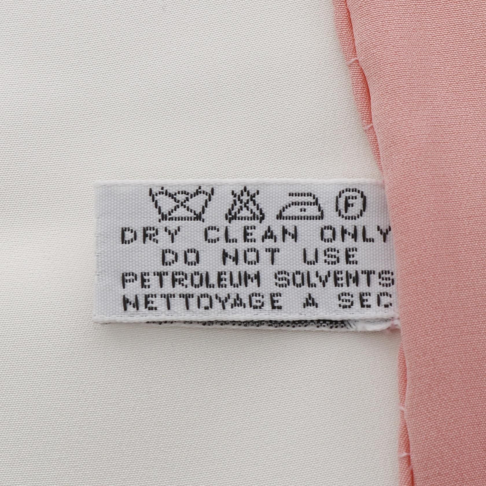 Chanel White Pink Scarf Silk