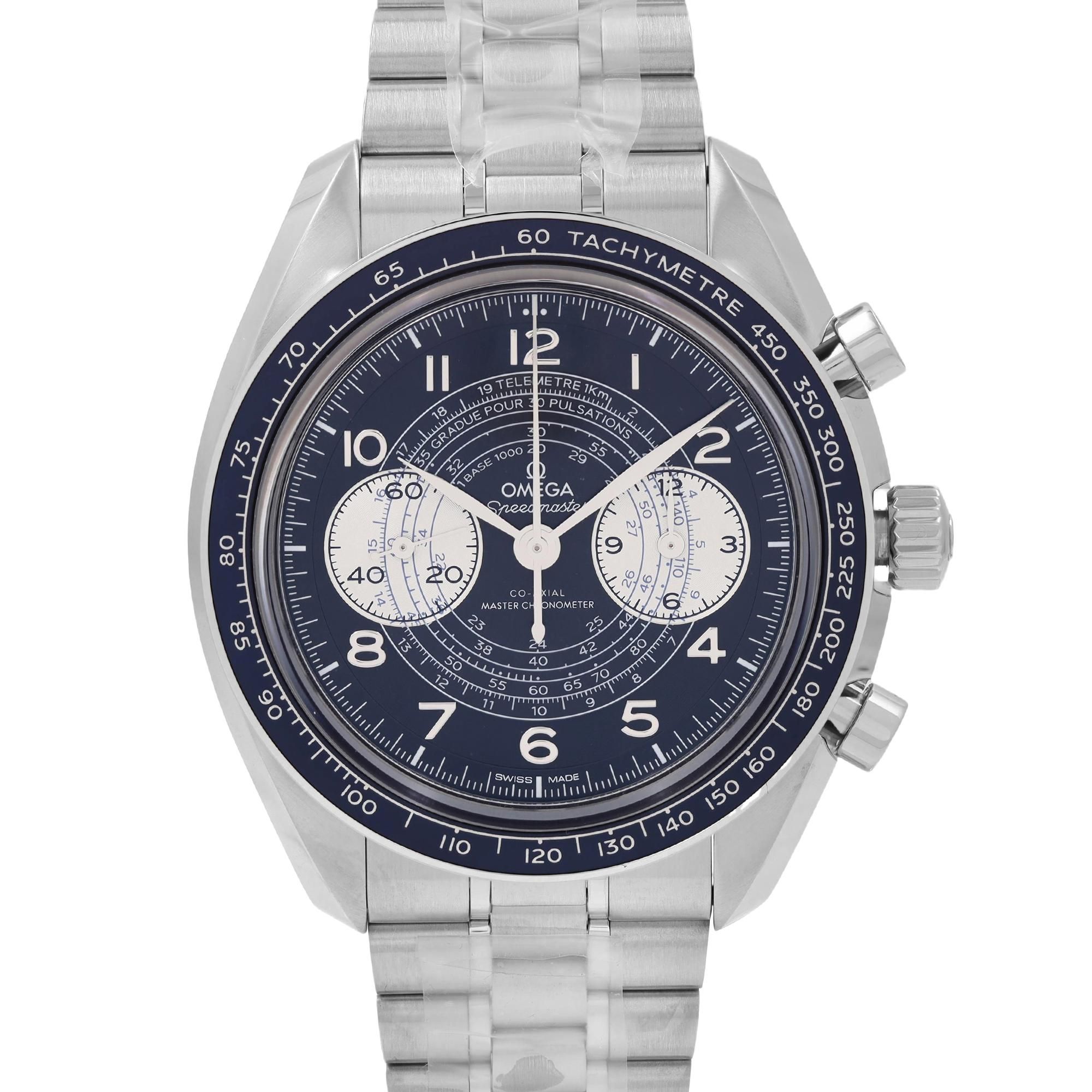 Omega Speedmaster Chronoscope Steel Blue Dial Mens Watch 329.30.43.51.03.001