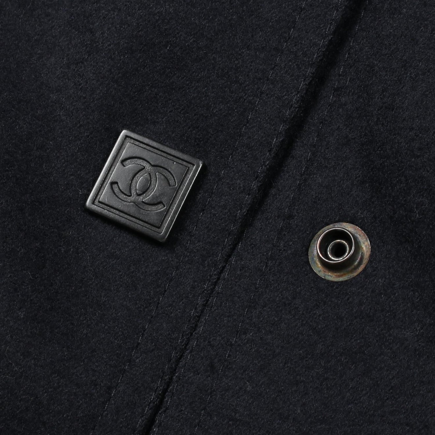 Chanel Black Navy Red Sports Line Coco Mark Stajan Wool Lambskin P 23442