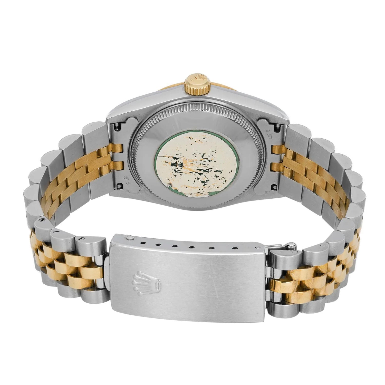 Rolex Datejust 31mm 18K Yellow Gold Steel Gray Jubilee Diamond Dial Watch 68273