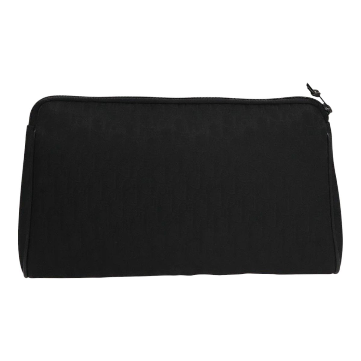 Christian Dior Trotter Canvas Clutch Bag Black Auth
