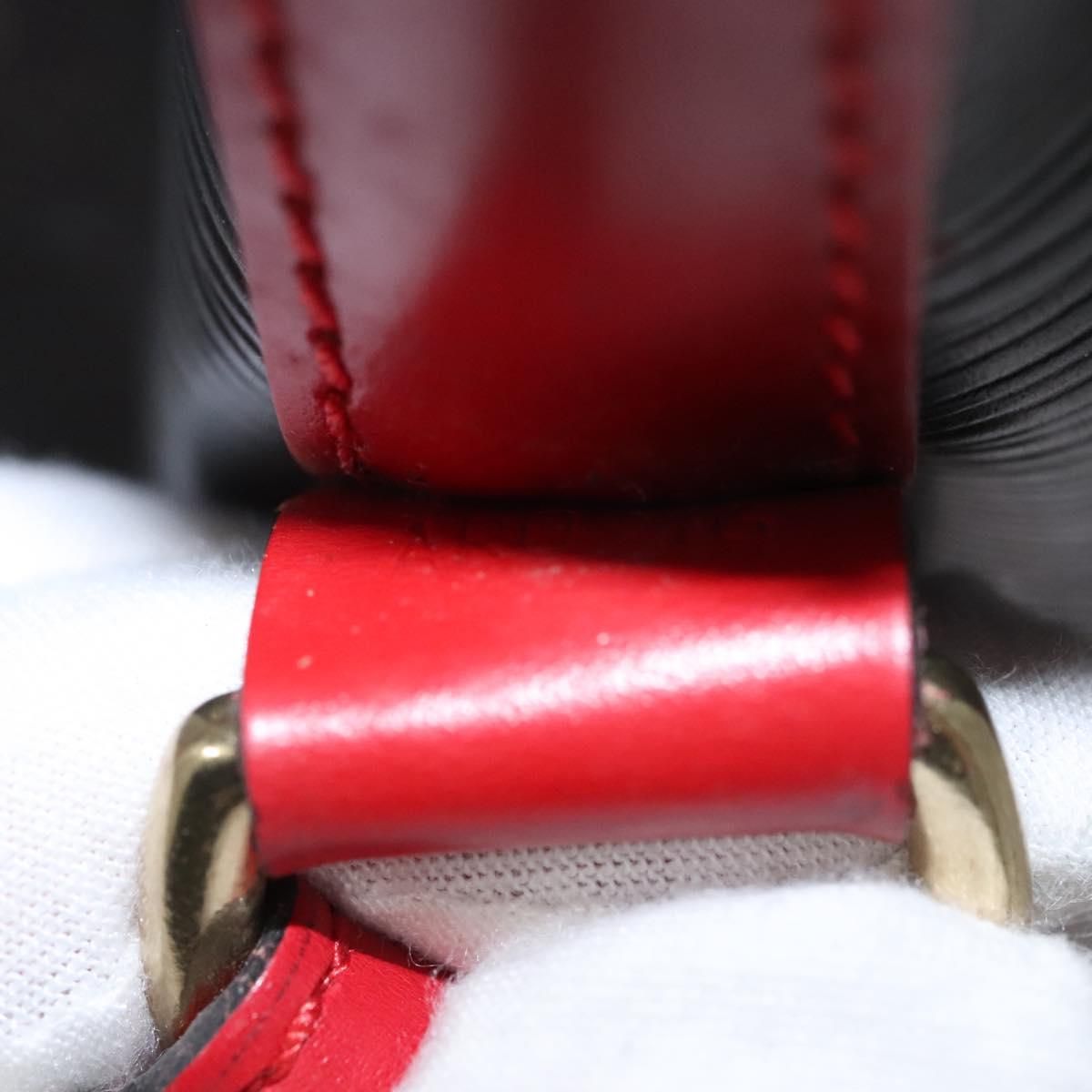 Louis Vuitton Epi Noe Shoulder Bag Bicolor Black Red M 44017 Lv Auth