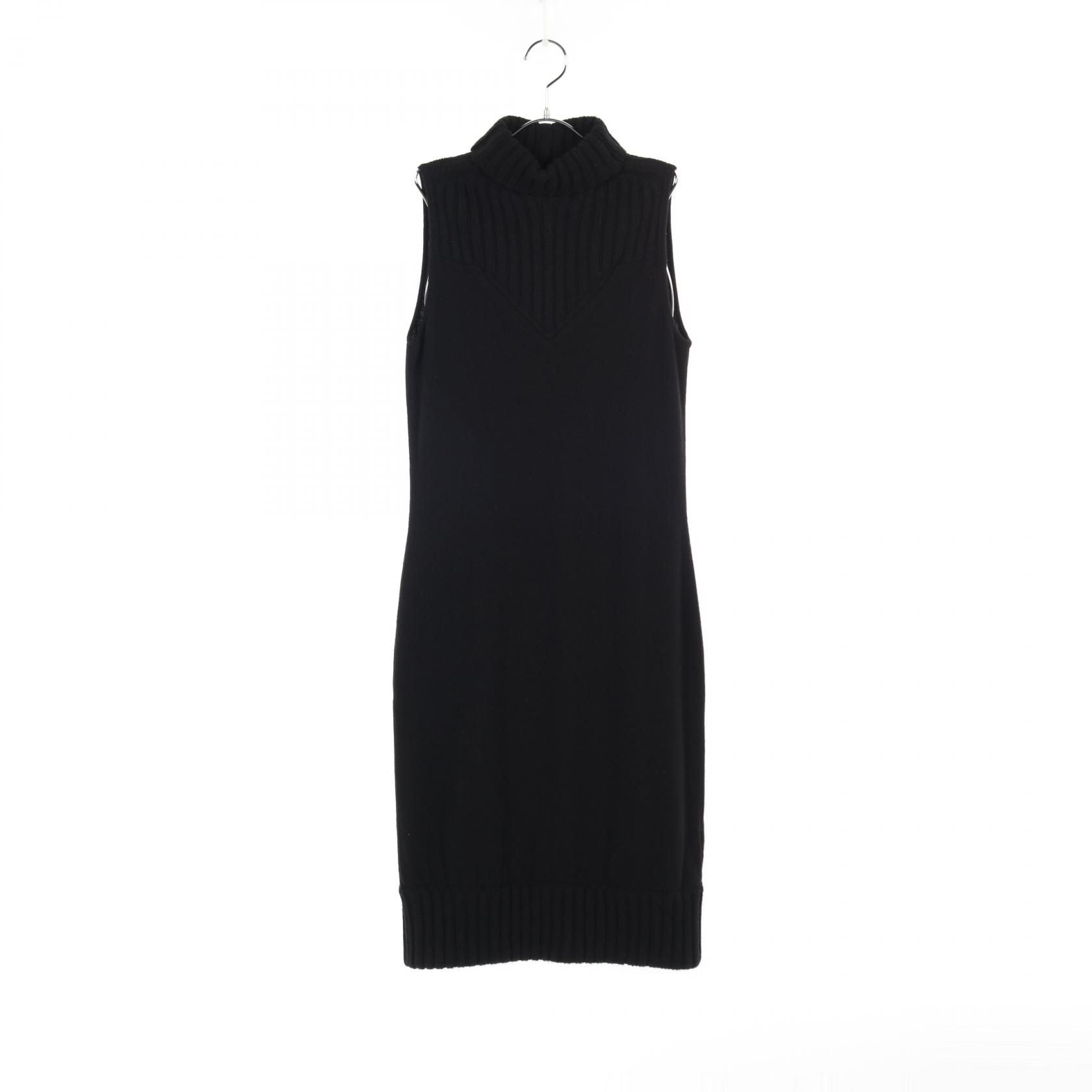 Chanel Sleeveless Dress P 24169v 01672 Cashmere Black 38