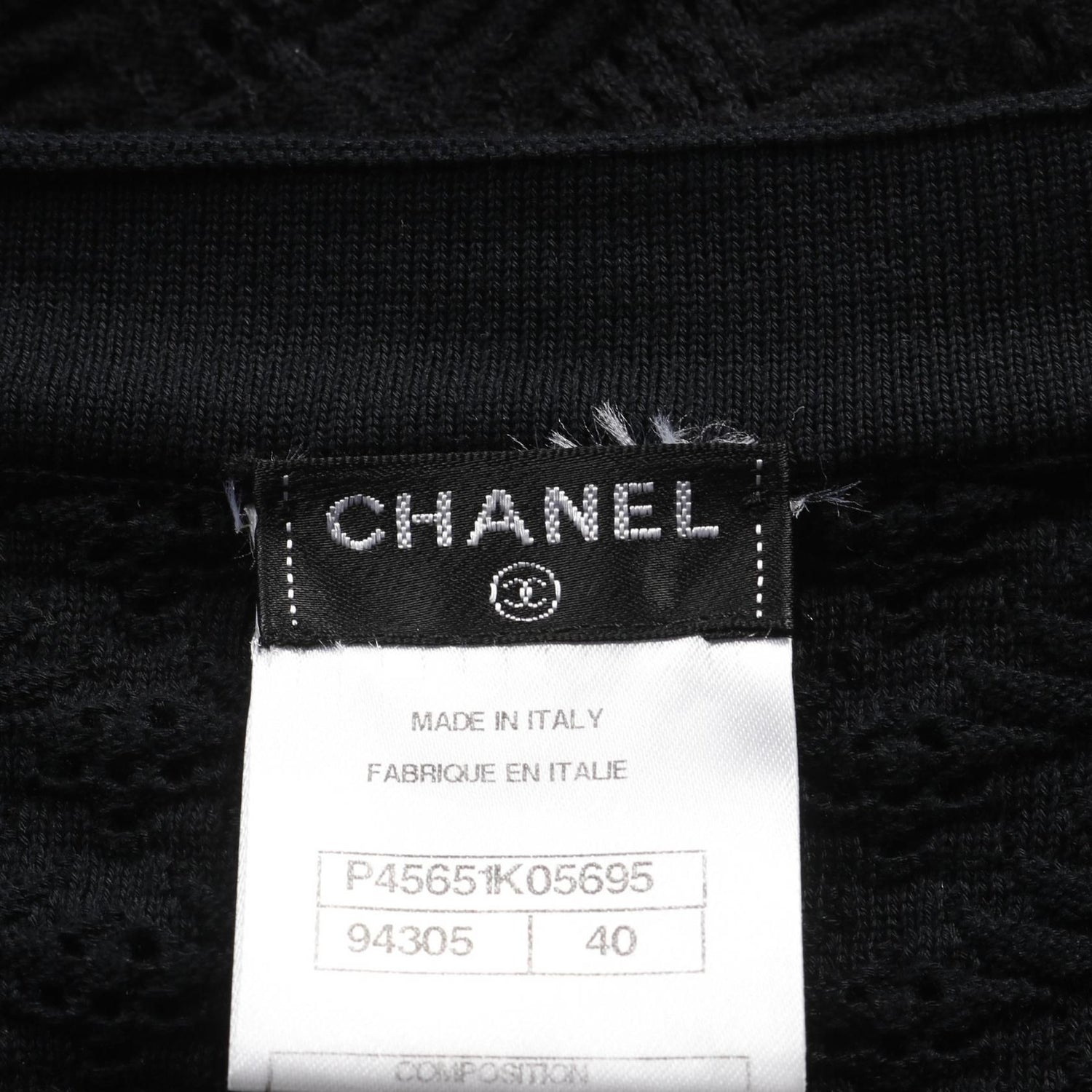 Chanel Black Coco Mark Button Dress Cotton P 45651