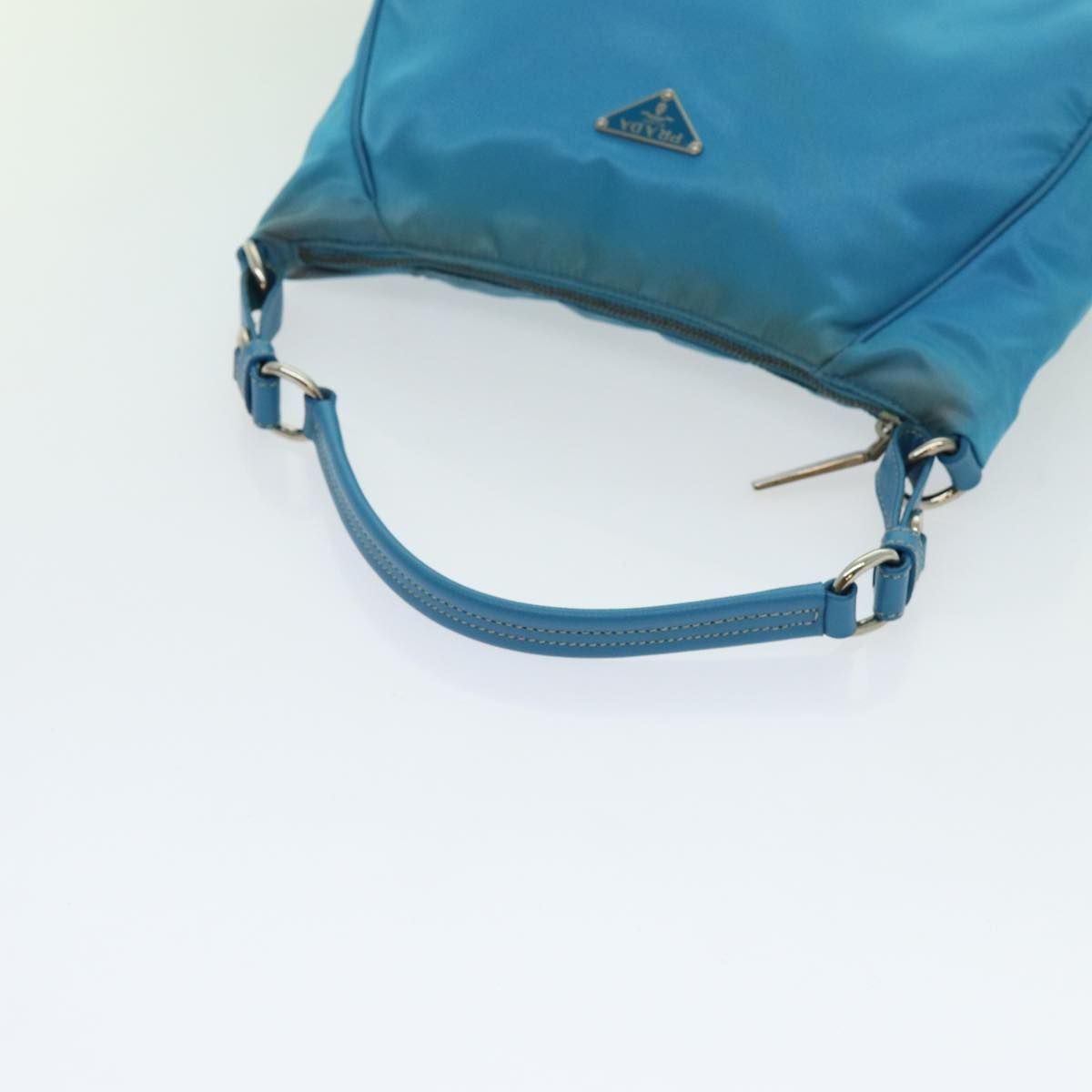 Prada Accessory Pouch Nylon Light Blue Auth