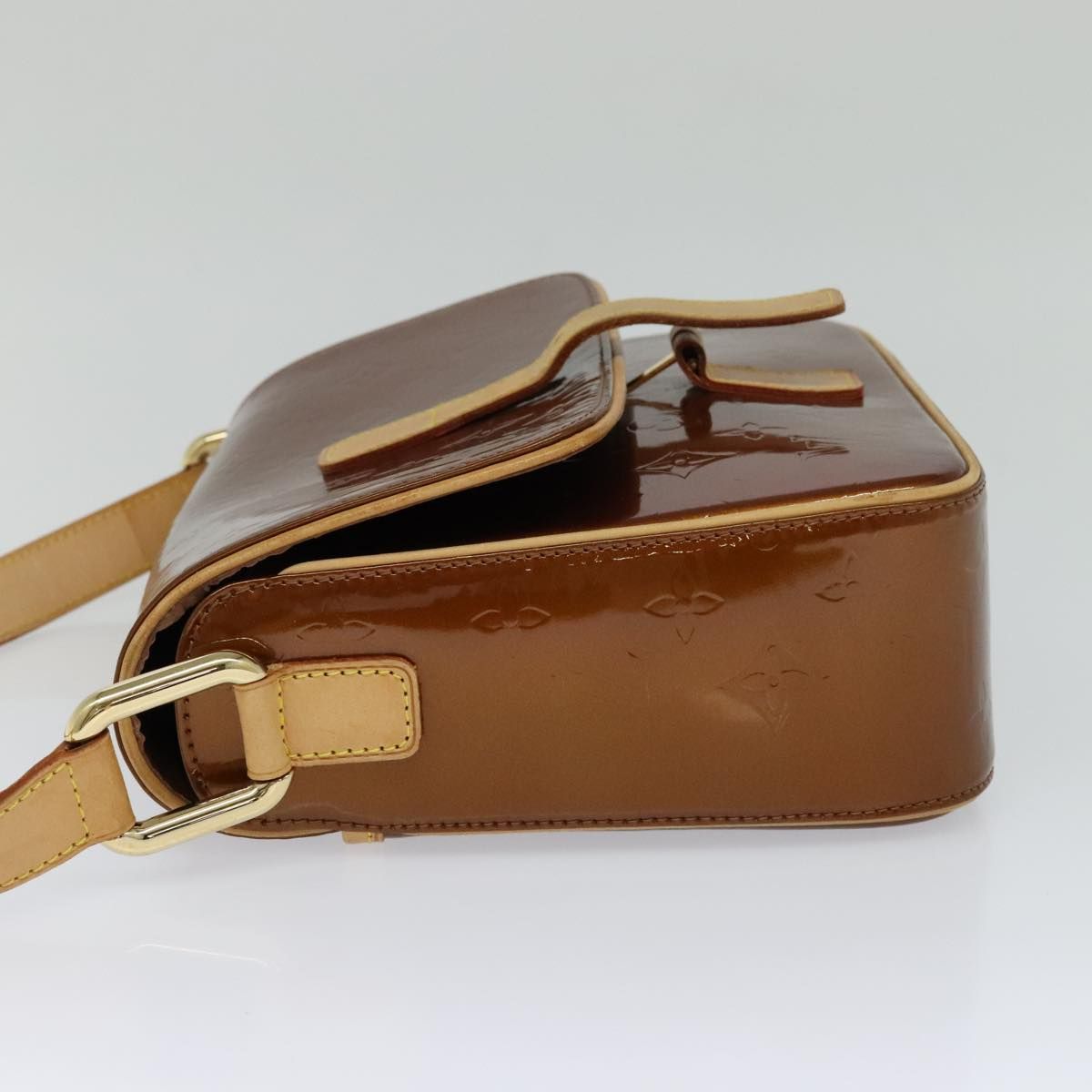 Louis Vuitton Vernis Christie Gm Shoulder Bag Bronze M 91107 Auth