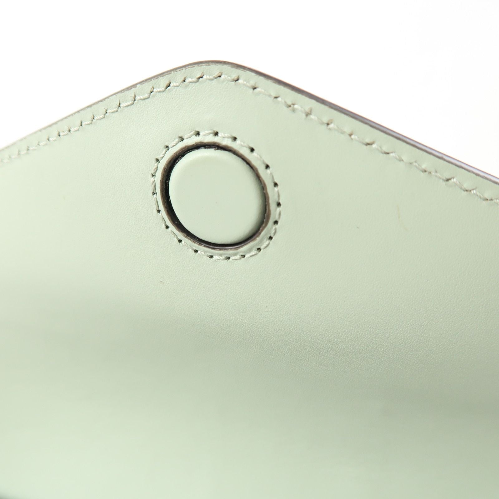Gucci Leather Gg Pochette Gold Shoulder Bag Green Mint Leather 772794