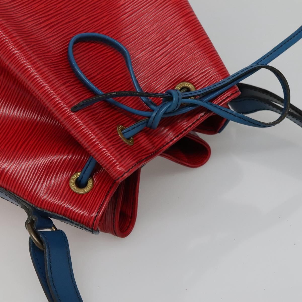 Louis Vuitton Epi Noe Shoulder Bag Bicolor Red Blue M 44084 Lv Auth
