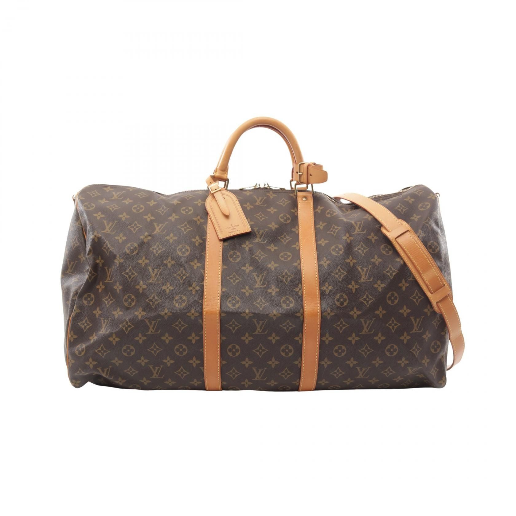 Louis Vuitton Keepall Bandriere 60 Brown Boston Bag M 41412
